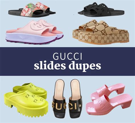 gucci rubber slides dupe|gucci platform slides dupe.